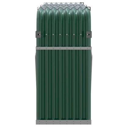 vidaXL Log Holder Green 180x45x100 cm Galvanised Steel