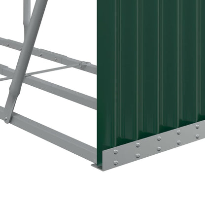 vidaXL Log Holder Green 180x45x100 cm Galvanised Steel
