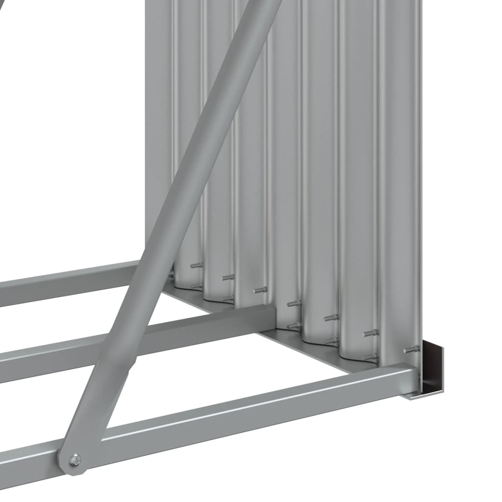 vidaXL Log Holder Green 180x45x100 cm Galvanised Steel