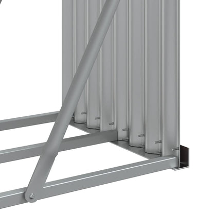 vidaXL Log Holder Green 180x45x100 cm Galvanised Steel