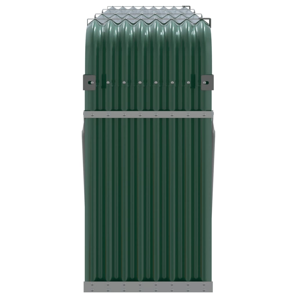vidaXL Log Holder Green 234x45x100 cm Galvanised Steel