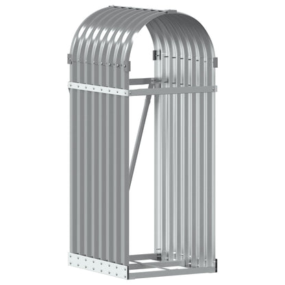 vidaXL Log Holder Light Grey 40x45x100 cm Galvanised Steel