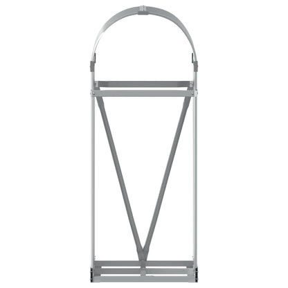vidaXL Log Holder Light Grey 40x45x100 cm Galvanised Steel