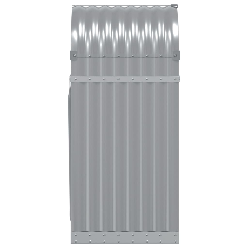 vidaXL Log Holder Light Grey 40x45x100 cm Galvanised Steel