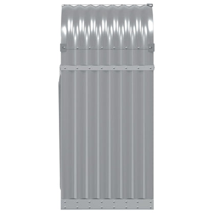 vidaXL Log Holder Light Grey 40x45x100 cm Galvanised Steel