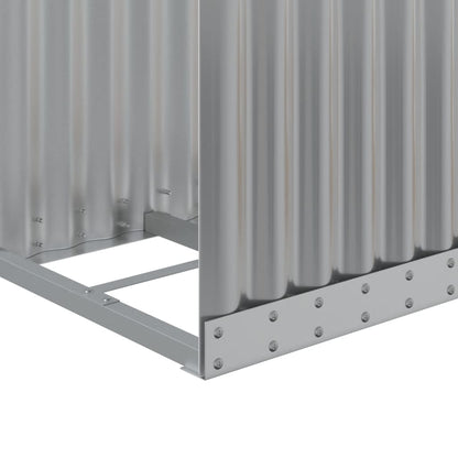 vidaXL Log Holder Light Grey 40x45x100 cm Galvanised Steel