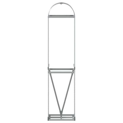 vidaXL Log Holder Light Grey 40x45x170 cm Galvanised Steel