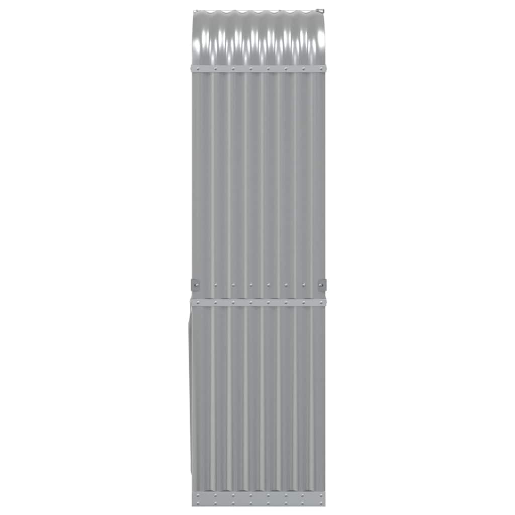 vidaXL Log Holder Light Grey 40x45x170 cm Galvanised Steel