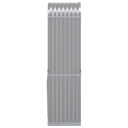 vidaXL Log Holder Light Grey 40x45x170 cm Galvanised Steel