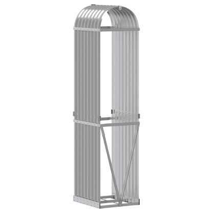 vidaXL Log Holder Light Grey 40x45x170 cm Galvanised Steel