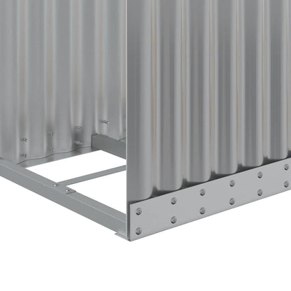 vidaXL Log Holder Light Grey 40x45x170 cm Galvanised Steel