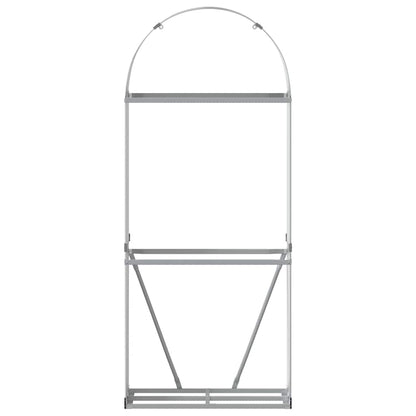 vidaXL Log Holder Light Grey 80x45x190 cm Galvanised Steel