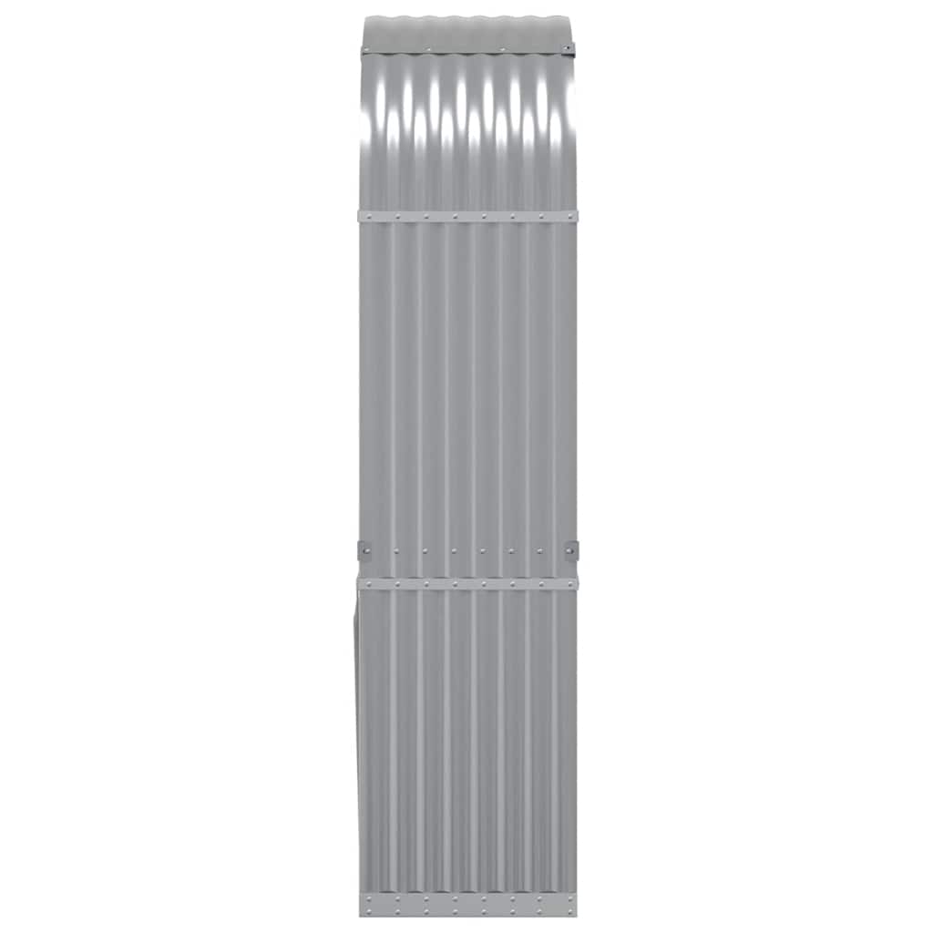 vidaXL Log Holder Light Grey 80x45x190 cm Galvanised Steel