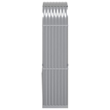 vidaXL Log Holder Light Grey 80x45x190 cm Galvanised Steel