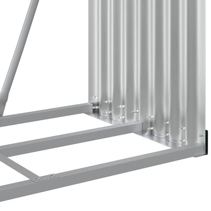 vidaXL Log Holder Light Grey 80x45x190 cm Galvanised Steel