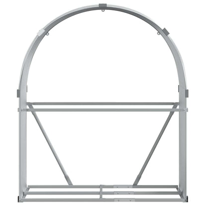 vidaXL Log Holder Light Grey 120x45x140 cm Galvanised Steel
