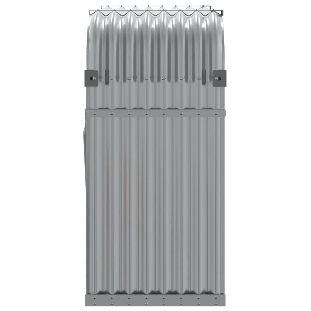 vidaXL Log Holder Light Grey 120x45x100 cm Galvanised Steel