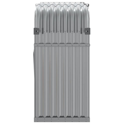 vidaXL Log Holder Light Grey 120x45x100 cm Galvanised Steel
