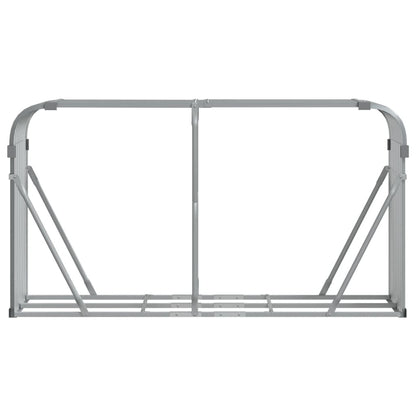 vidaXL Log Holder Light Grey 180x45x100 cm Galvanised Steel