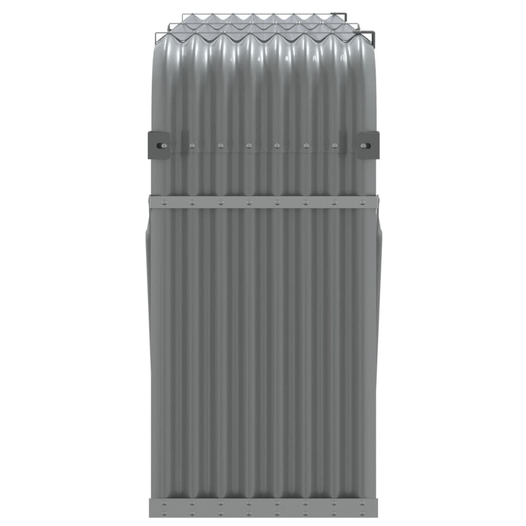 vidaXL Log Holder Light Grey 180x45x100 cm Galvanised Steel