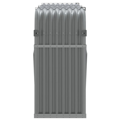 vidaXL Log Holder Light Grey 180x45x100 cm Galvanised Steel