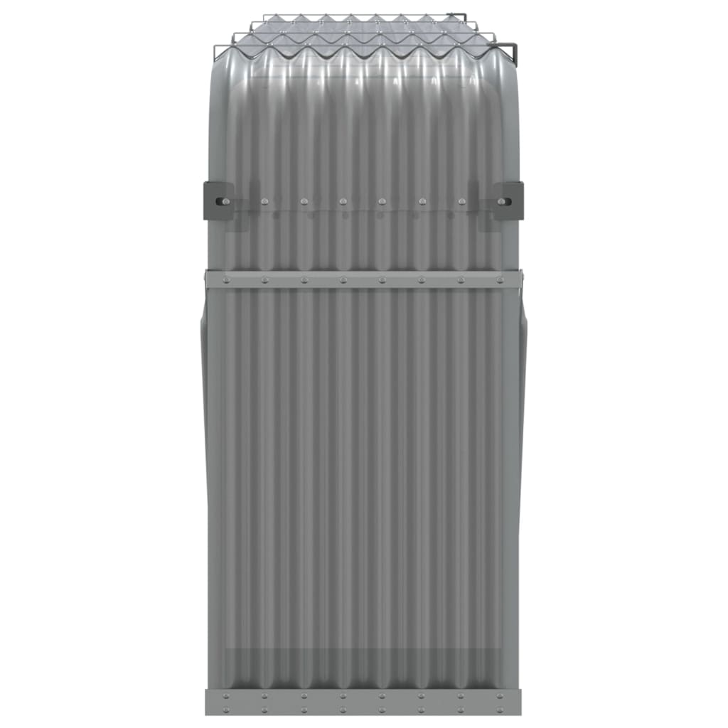 vidaXL Log Holder Light Grey 234x45x100 cm Galvanised Steel