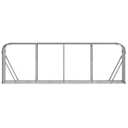 vidaXL Log Holder Light Grey 300x45x100 cm Galvanised Steel