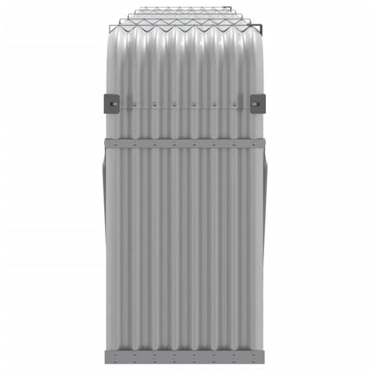 vidaXL Log Holder Light Grey 300x45x100 cm Galvanised Steel