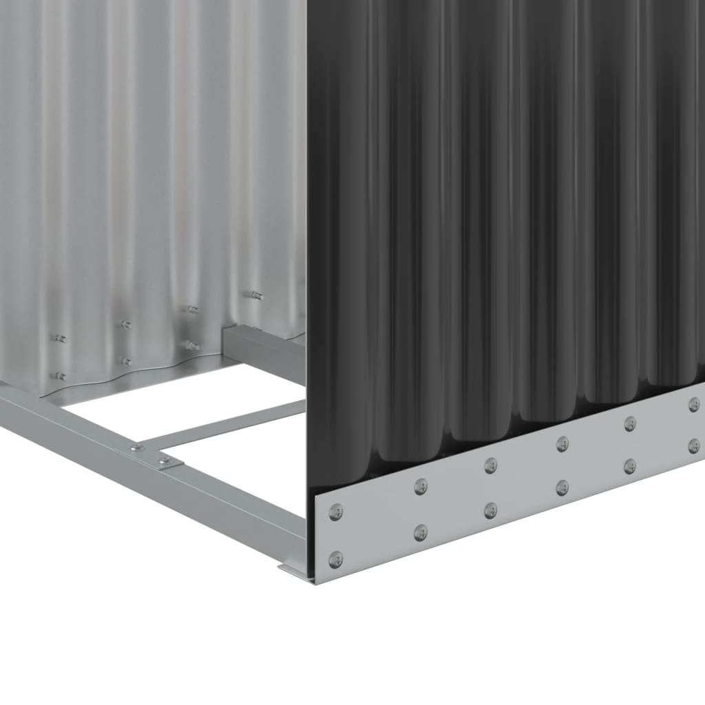 vidaXL Log Holder Anthracite 40x45x100 cm Galvanised Steel