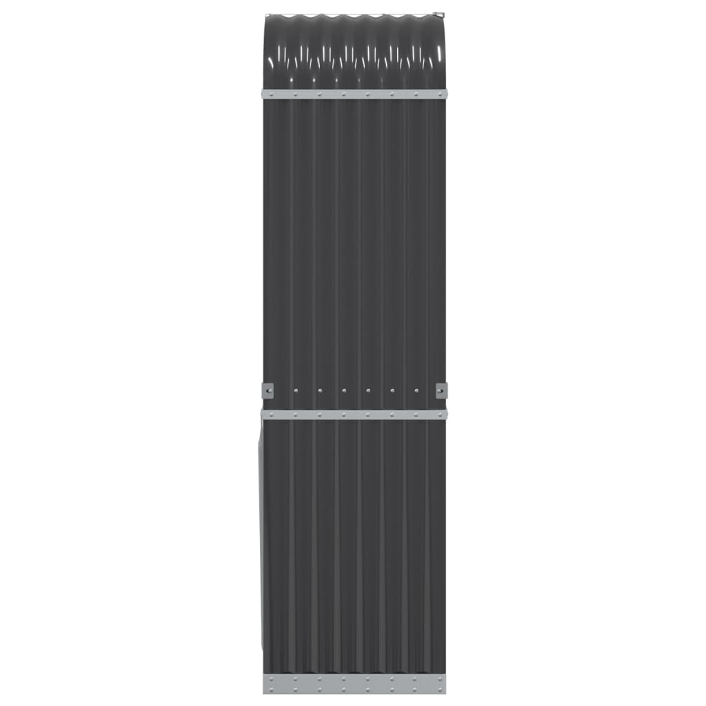 vidaXL Log Holder Anthracite 40x45x170 cm Galvanised Steel
