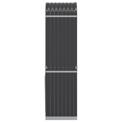 vidaXL Log Holder Anthracite 40x45x170 cm Galvanised Steel