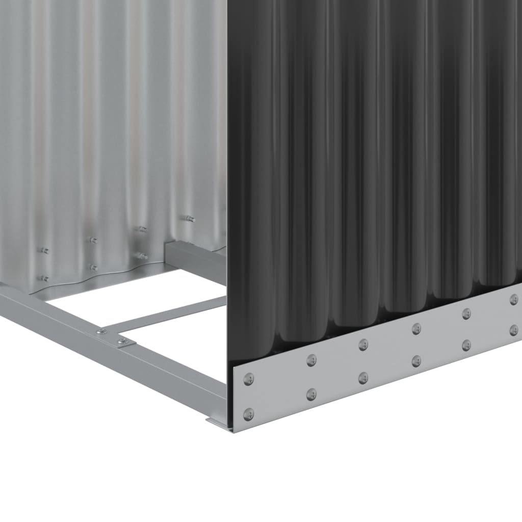 vidaXL Log Holder Anthracite 40x45x170 cm Galvanised Steel