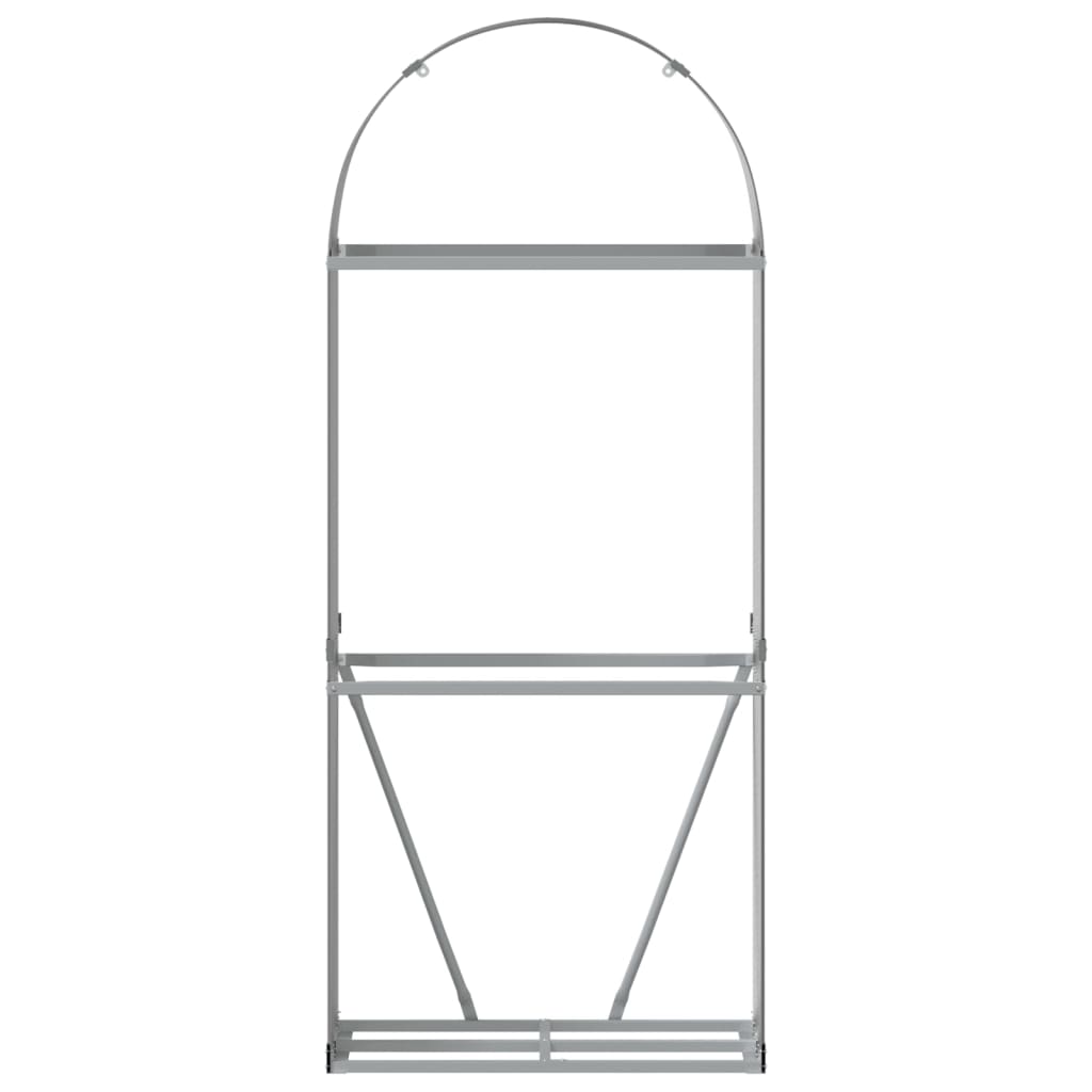vidaXL Log Holder Anthracite 80x45x190 cm Galvanised Steel
