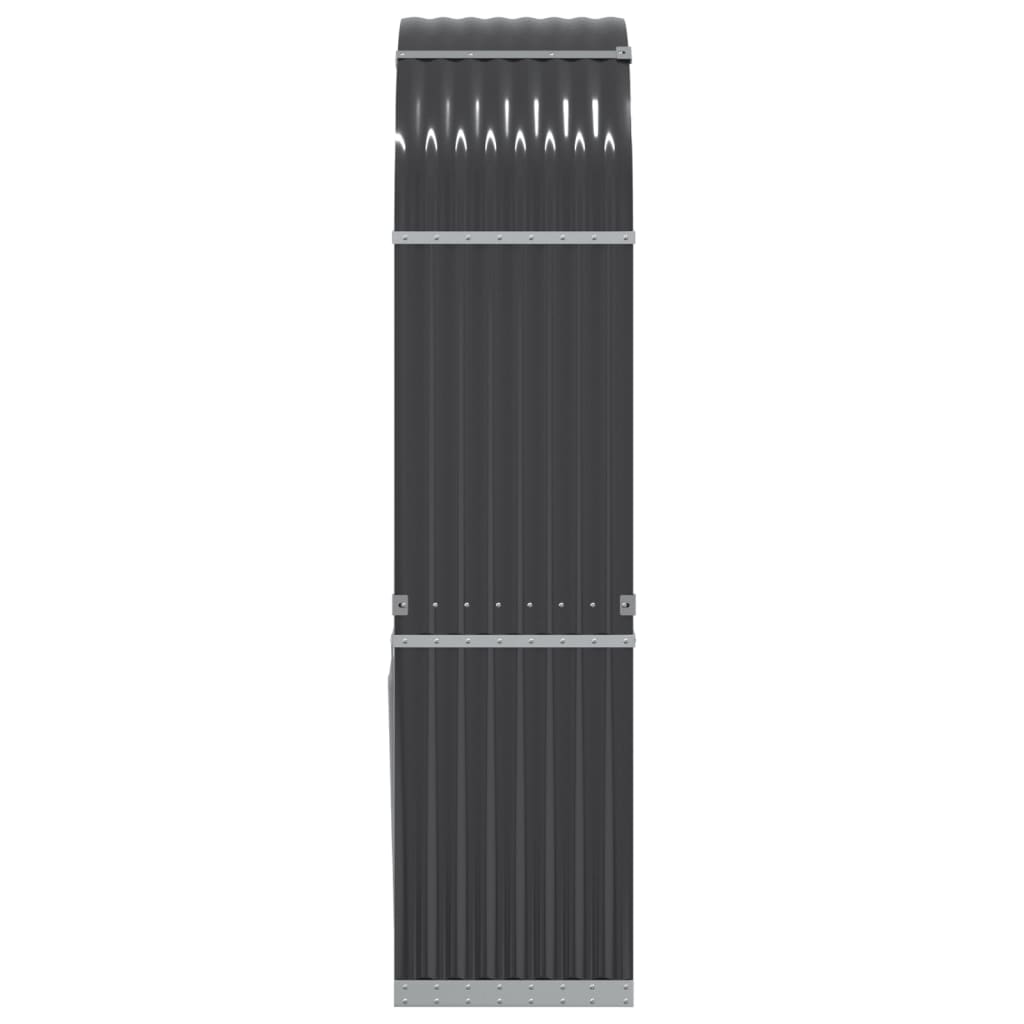 vidaXL Log Holder Anthracite 80x45x190 cm Galvanised Steel