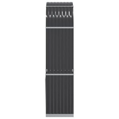 vidaXL Log Holder Anthracite 80x45x190 cm Galvanised Steel