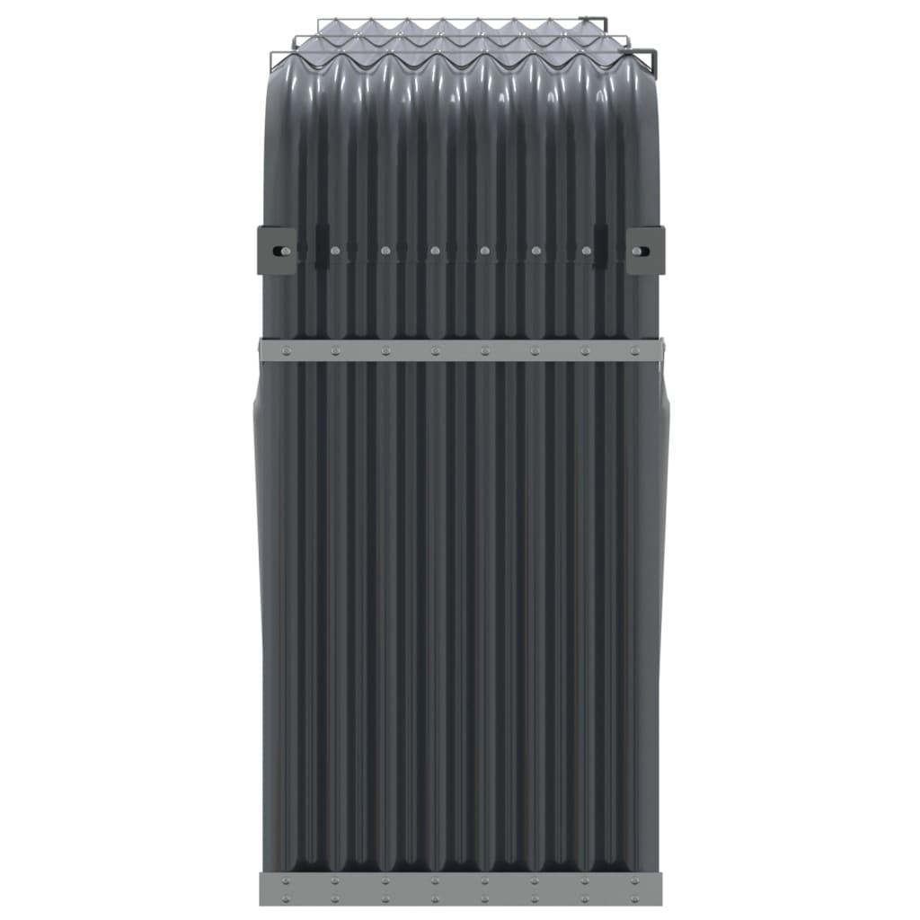 vidaXL Log Holder Anthracite 180x45x100 cm Galvanised Steel