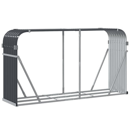 vidaXL Log Holder Anthracite 180x45x100 cm Galvanised Steel