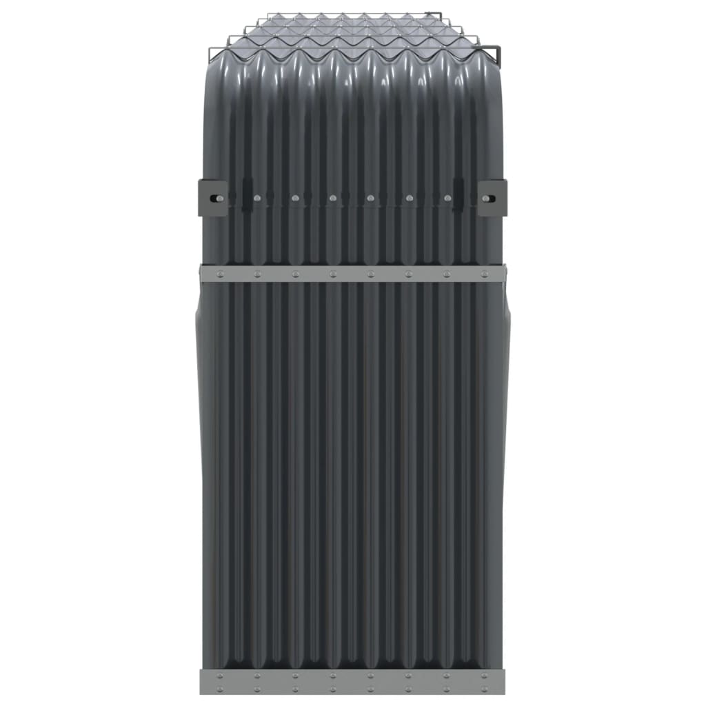 vidaXL Log Holder Anthracite 300x45x100 cm Galvanised Steel