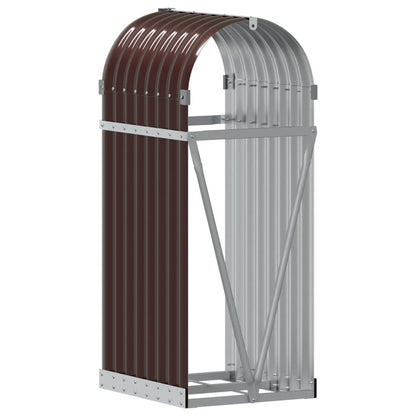 vidaXL Log Holder Brown 40x45x100 cm Galvanised Steel