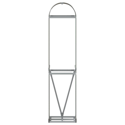 vidaXL Log Holder Brown 40x45x170 cm Galvanised Steel