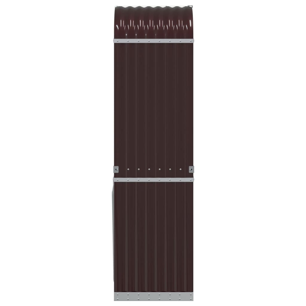vidaXL Log Holder Brown 40x45x170 cm Galvanised Steel