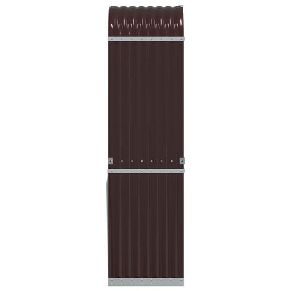 vidaXL Log Holder Brown 40x45x170 cm Galvanised Steel