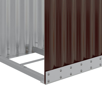 vidaXL Log Holder Brown 40x45x170 cm Galvanised Steel
