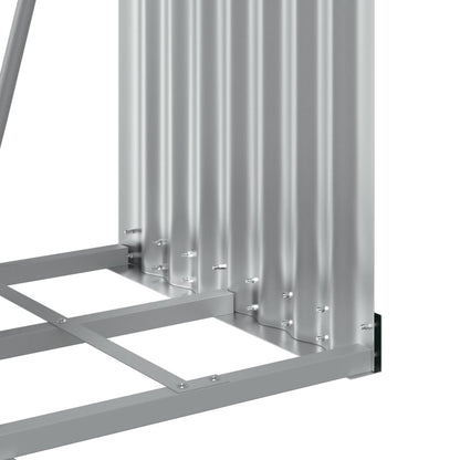 vidaXL Log Holder Brown 40x45x170 cm Galvanised Steel