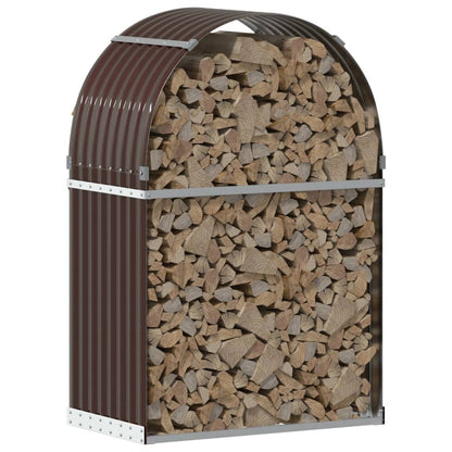 vidaXL Log Holder Brown 80x45x120 cm Galvanised Steel