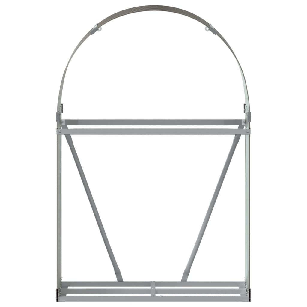 vidaXL Log Holder Brown 80x45x120 cm Galvanised Steel