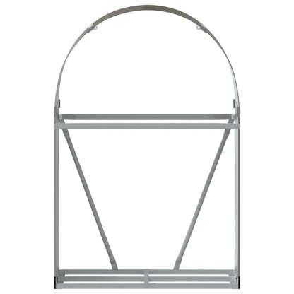 vidaXL Log Holder Brown 80x45x120 cm Galvanised Steel