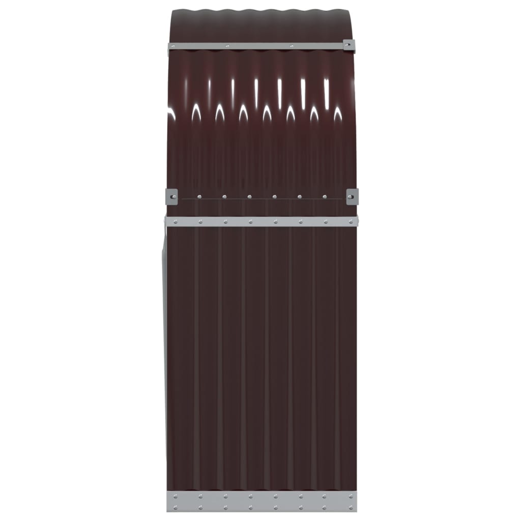 vidaXL Log Holder Brown 80x45x120 cm Galvanised Steel