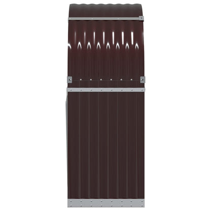 vidaXL Log Holder Brown 80x45x120 cm Galvanised Steel