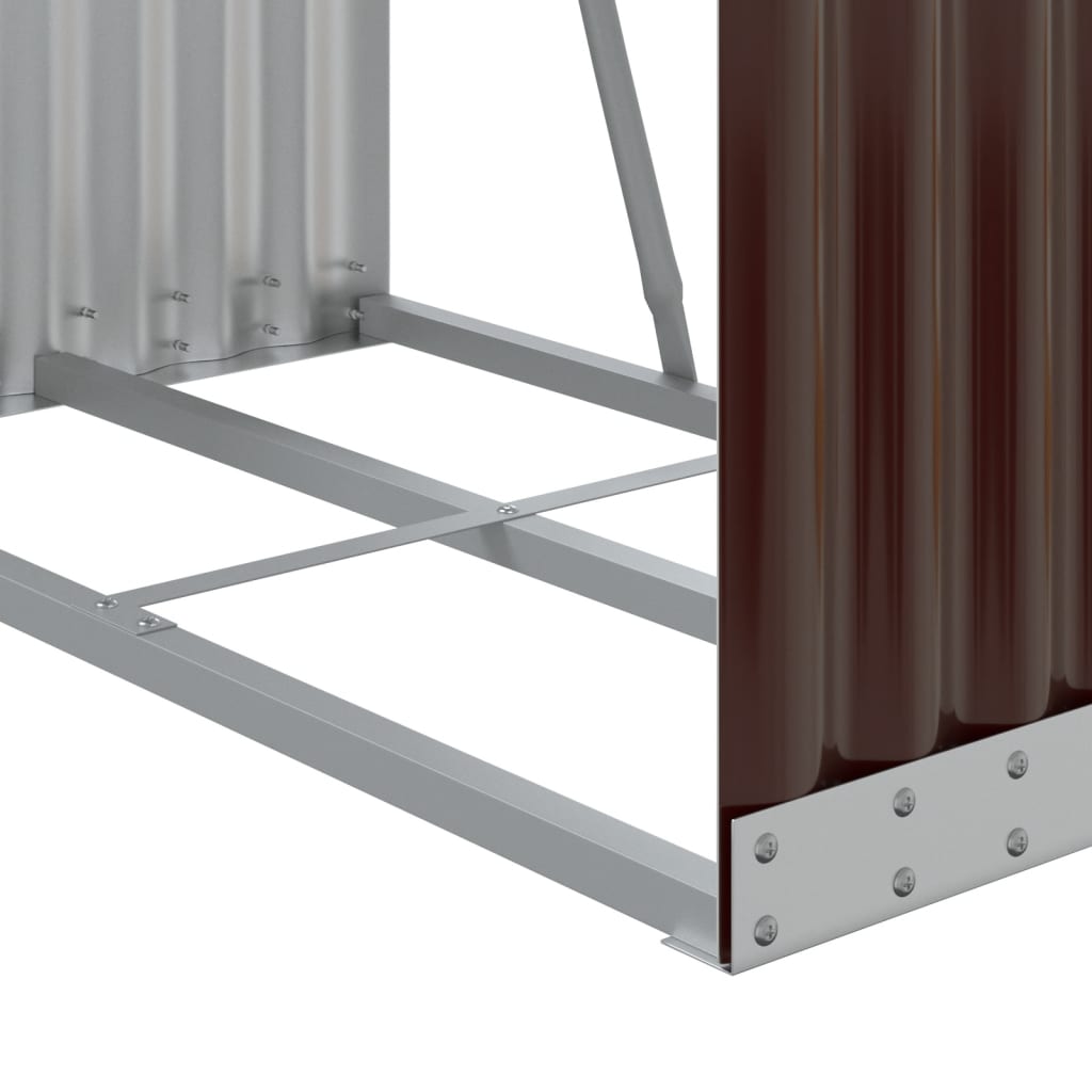 vidaXL Log Holder Brown 80x45x120 cm Galvanised Steel